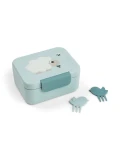 Done by Deer Lunchbox dla Dziecka z Widelczykami Tiny Farm Blue