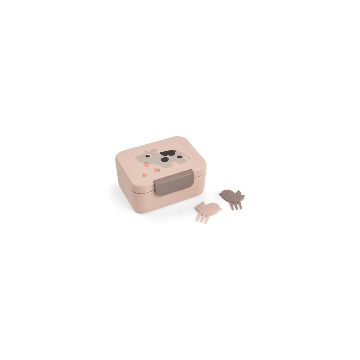 Done by Deer Lunchbox dla Dziecka z Widelczykami Tiny Farm Powder