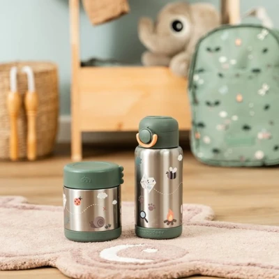 Done by Deer Termos Obiadowy dla Dziecka 300ml Tiny Trails Green