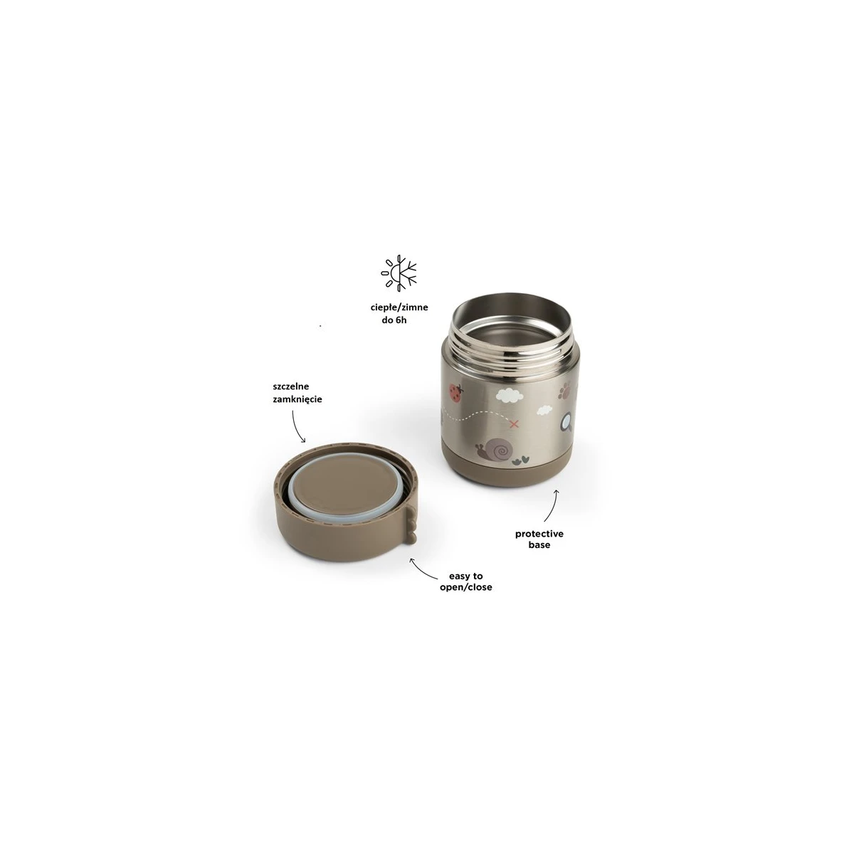 Done by Deer Termos Obiadowy dla Dziecka 300ml Tiny Trails Sand