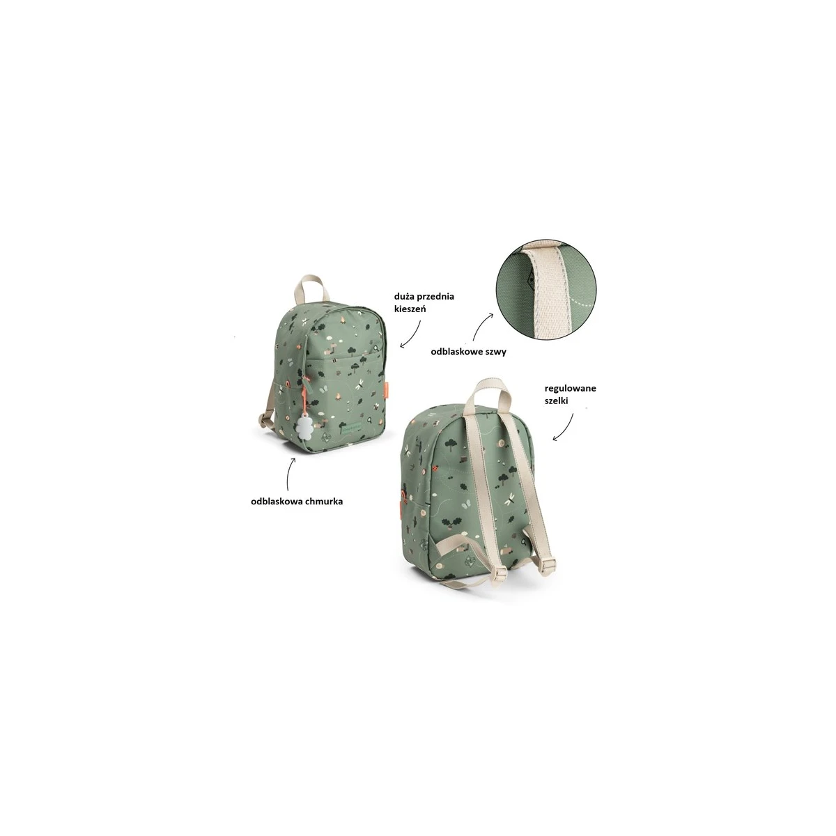 Done by Deer Plecak dla Dziecka 75 l Tiny Trails Green
