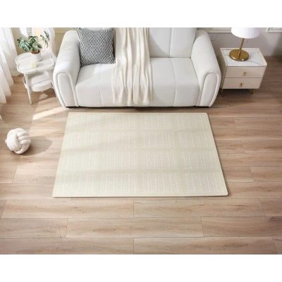 HAKUNA MATTE Puzzle piankowe duże Mata podłogowa dla dzieci Hygge 120 x 170 cm beżowe