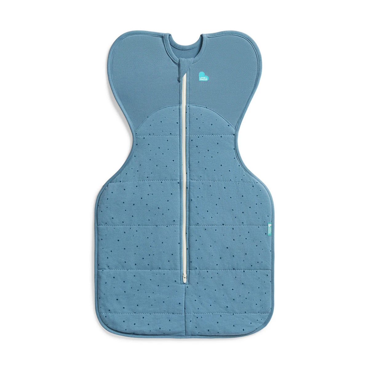 LOVE TO DREAM Otulacz Swaddle UP Rozmiar M 2.5 TOG Niebieskie kropeczki