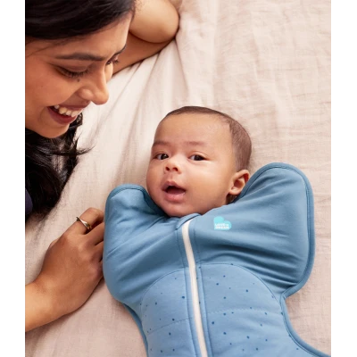 LOVE TO DREAM Otulacz Swaddle UP Rozmiar M 2.5 TOG Niebieskie kropeczki