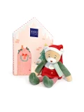 DOUDOU ET COMPAGNIE DOUDOU przytulanka chochlik świąteczny z domkiem  27 cm Farceur Cannelle