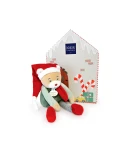 DOUDOU ET COMPAGNIE DOUDOU przytulanka chochlik świąteczny z domkiem  27 cm Farceur Cotillon