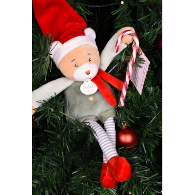 DOUDOU ET COMPAGNIE DOUDOU przytulanka chochlik świąteczny z domkiem  27 cm Farceur Cotillon