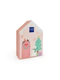 DOUDOU ET COMPAGNIE DOUDOU przytulanka chochlik świąteczny z domkiem  27 cm Farceur Cannelle