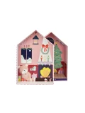 DOUDOU ET COMPAGNIE DOUDOU przytulanka chochlik świąteczny z domkiem  27 cm Farceur Cannelle