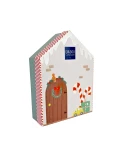 DOUDOU ET COMPAGNIE DOUDOU przytulanka chochlik świąteczny z domkiem  27 cm Farceur Cotillon