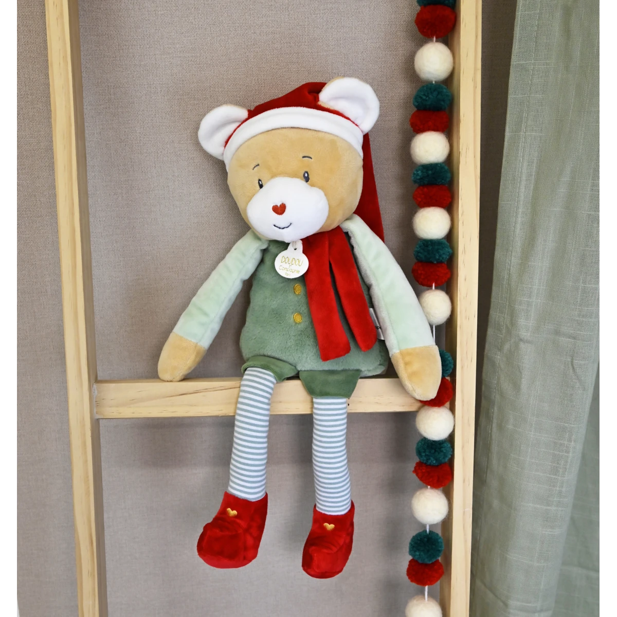 DOUDOU ET COMPAGNIE DOUDOU przytulanka chochlik świąteczny  40 cm Farceur Cotillon