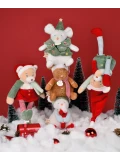 DOUDOU ET COMPAGNIE DOUDOU przytulanka chochlik świąteczny z domkiem  27 cm Farceur Cannelle