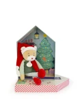 DOUDOU ET COMPAGNIE DOUDOU przytulanka chochlik świąteczny z domkiem  27 cm Farceur Cotillon