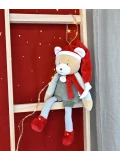 DOUDOU ET COMPAGNIE DOUDOU przytulanka chochlik świąteczny  40 cm Farceur Cotillon