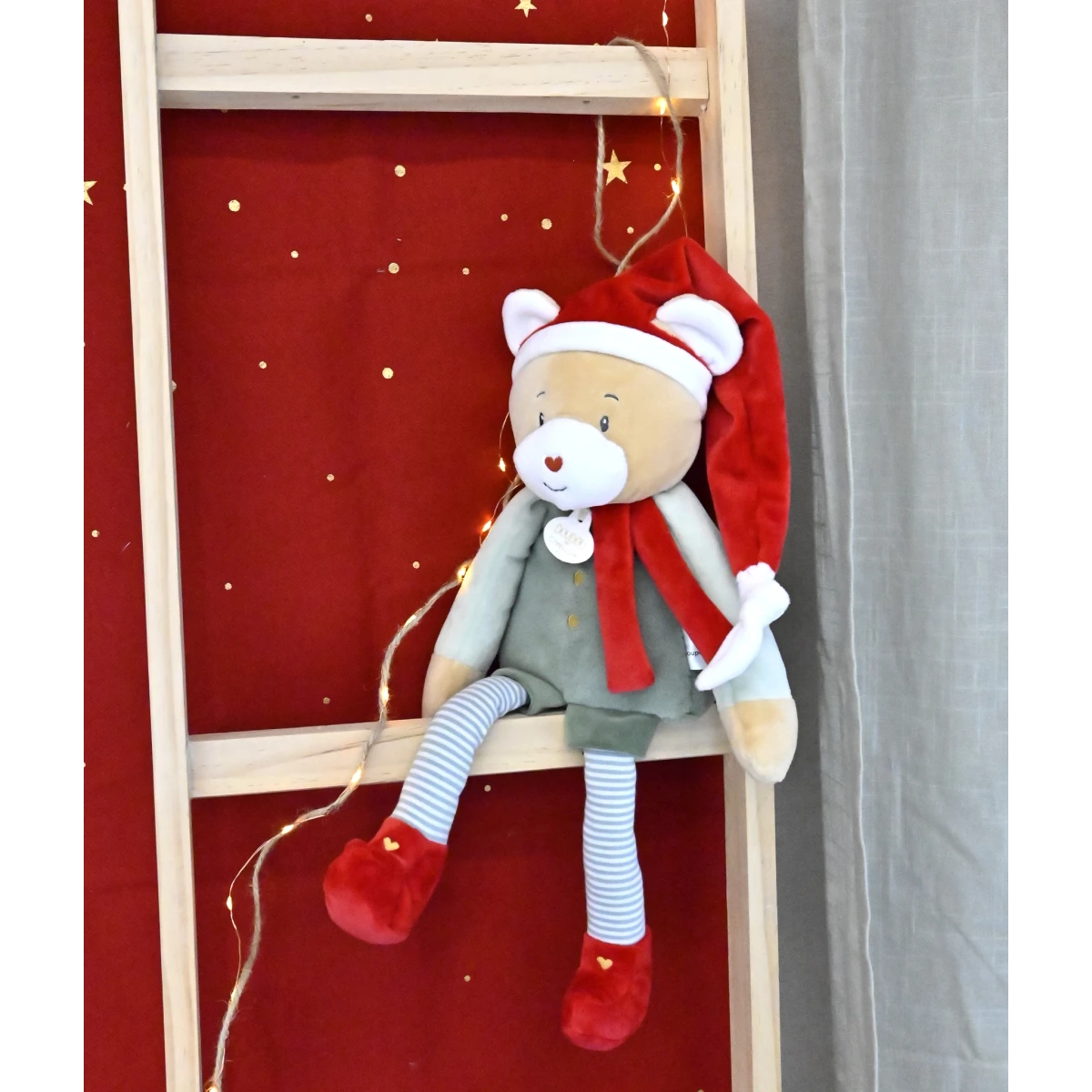 DOUDOU ET COMPAGNIE DOUDOU przytulanka chochlik świąteczny  40 cm Farceur Cotillon