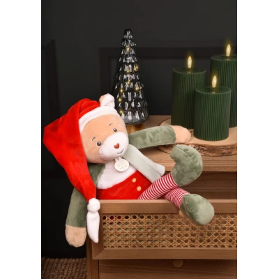 DOUDOU ET COMPAGNIE DOUDOU przytulanka chochlik świąteczny  40 cm Farceur Cannelle
