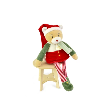 DOUDOU ET COMPAGNIE DOUDOU przytulanka chochlik świąteczny  40 cm Farceur Cannelle