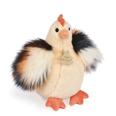 DOUDOU ET COMPAGNIE DOUDOU przytulanka kurka Poulette Histoire d'Ours 20 cm beżowa