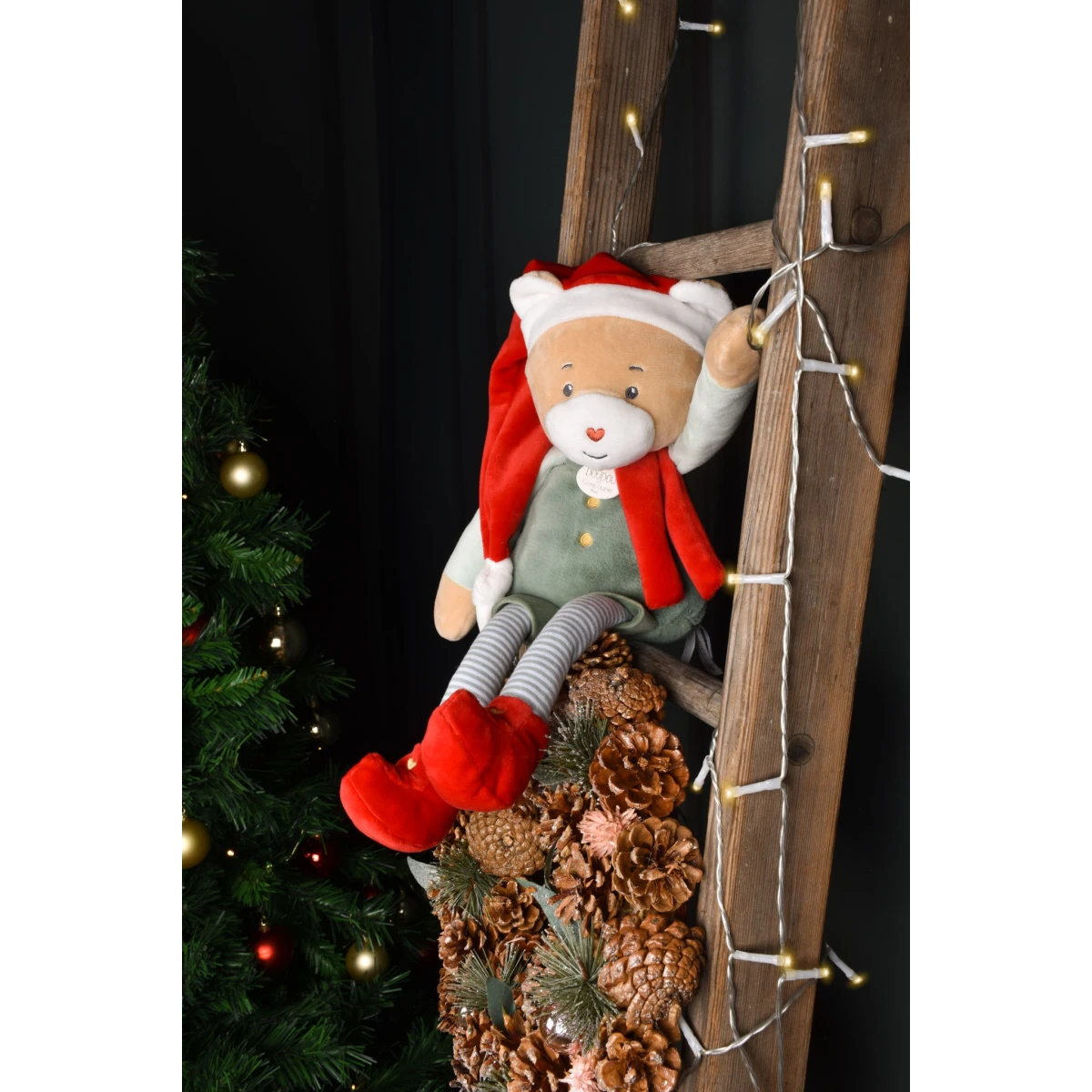 DOUDOU ET COMPAGNIE DOUDOU przytulanka chochlik świąteczny  40 cm Farceur Cotillon