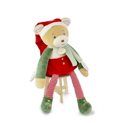 DOUDOU ET COMPAGNIE DOUDOU przytulanka chochlik świąteczny  40 cm Farceur Cannelle