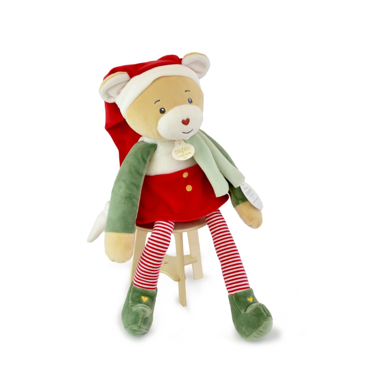 DOUDOU ET COMPAGNIE DOUDOU przytulanka chochlik świąteczny  40 cm Farceur Cannelle