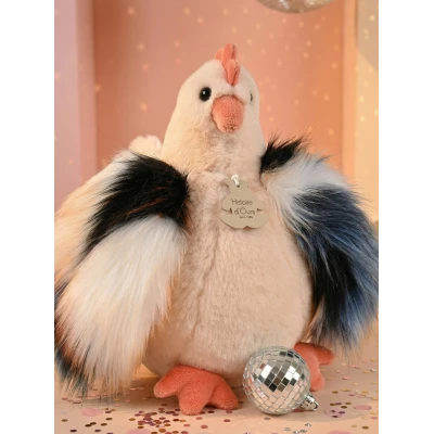 DOUDOU ET COMPAGNIE DOUDOU przytulanka kurka Poulette Histoire d'Ours 20 cm beżowa