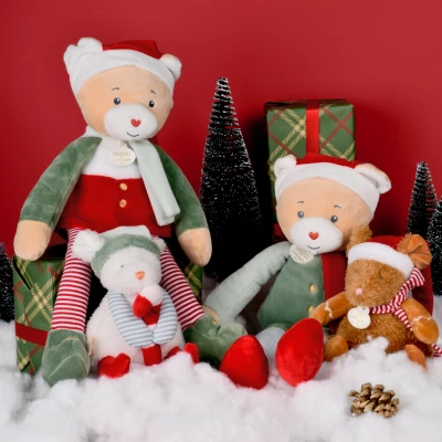 DOUDOU ET COMPAGNIE DOUDOU przytulanka chochlik świąteczny  40 cm Farceur Cannelle