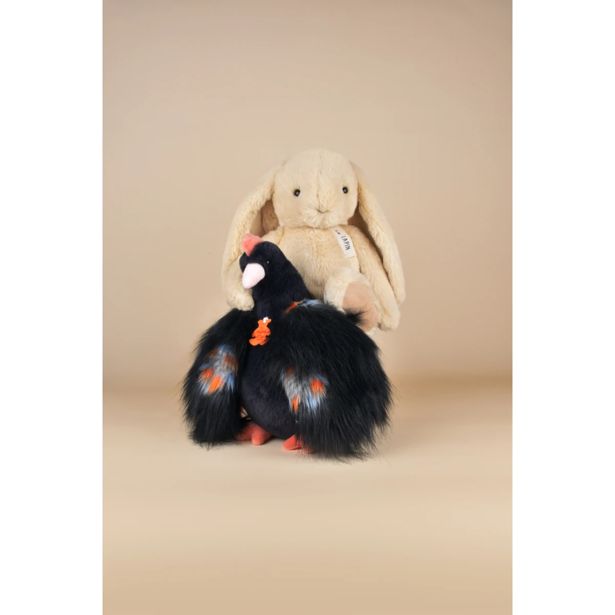 DOUDOU ET COMPAGNIE DOUDOU przytulanka kurka Poulette Histoire d'Ours 28 cm czarna