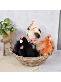 DOUDOU ET COMPAGNIE DOUDOU przytulanka kurka Poulette Histoire d'Ours 20 cm beżowa