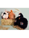 DOUDOU ET COMPAGNIE DOUDOU przytulanka kurka Poulette Histoire d'Ours 20 cm beżowa