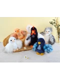DOUDOU ET COMPAGNIE DOUDOU przytulanka kogucik Coq'Rico Histoire d'Ours 26 cm czarno-biały