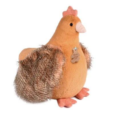 DOUDOU ET COMPAGNIE DOUDOU przytulanka kurka Madame Poule XXL Histoire d'Ours 50 cm pomarańczowa