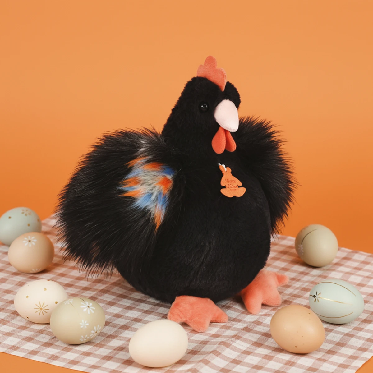 DOUDOU ET COMPAGNIE DOUDOU przytulanka kurka Poulette Histoire d'Ours 28 cm czarna