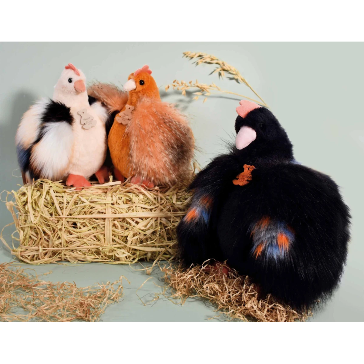 DOUDOU ET COMPAGNIE DOUDOU przytulanka kurka Poulette Histoire d'Ours 28 cm czarna