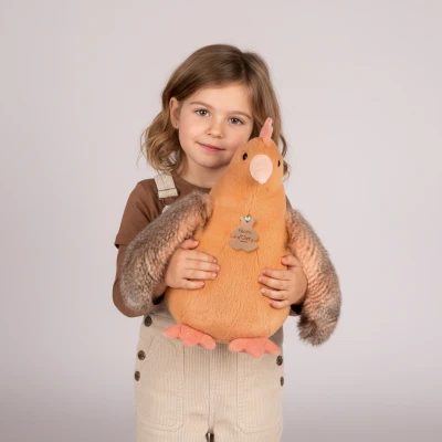 DOUDOU ET COMPAGNIE DOUDOU przytulanka kurka Madame Poule XXL Histoire d'Ours 50 cm pomarańczowa