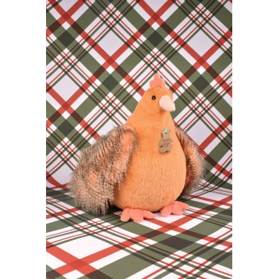 DOUDOU ET COMPAGNIE DOUDOU przytulanka kurka Madame Poule XXL Histoire d'Ours 50 cm pomarańczowa