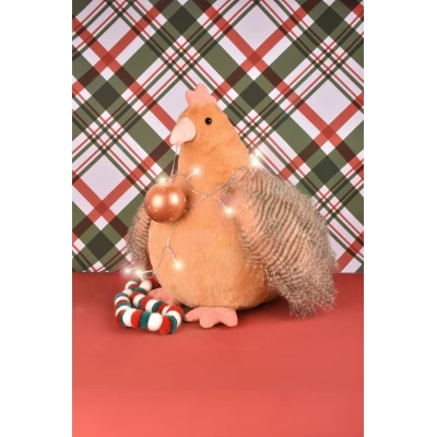 DOUDOU ET COMPAGNIE DOUDOU przytulanka kurka Madame Poule XXL Histoire d'Ours 50 cm pomarańczowa