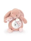 DOUDOU ET COMPAGNIE DOUDOU lampka projektor muzyczny króliczek Lapin Doudou Projection  19 cm różowy