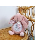 DOUDOU ET COMPAGNIE DOUDOU lampka projektor muzyczny króliczek Lapin Doudou Projection  19 cm różowy