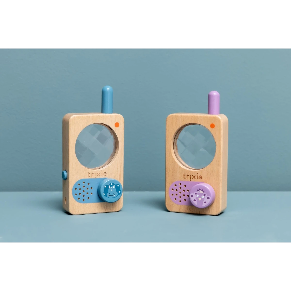 TRIXIE Drewniany walkie-talkie krótkofalówka Paw Baby