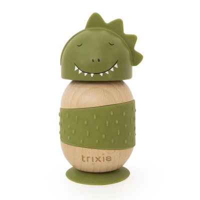 TRIXIE Drewniana silikonowa zabawka do bujania Dinozaur Baby
