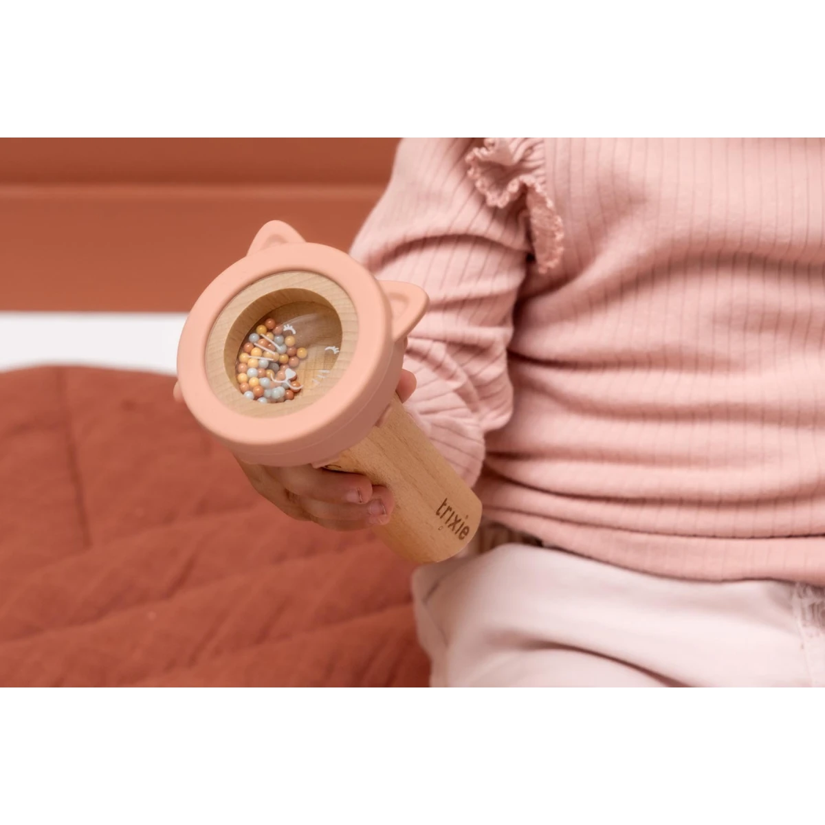 TRIXIE Drewniana latarka z silikonowymi elementami Kot Baby