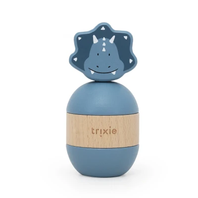 TRIXIE Drewniana układanka z grzechotką Triceratops Baby