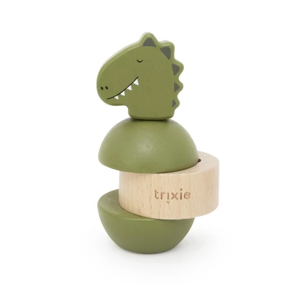 TRIXIE Drewniana układanka z grzechotką Dinozaur Baby