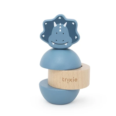 TRIXIE Drewniana układanka z grzechotką Triceratops Baby