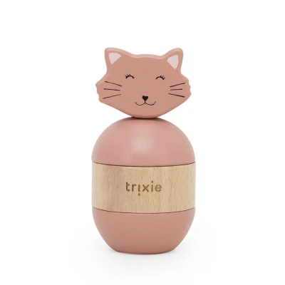 TRIXIE Drewniana układanka z grzechotką Kot Baby