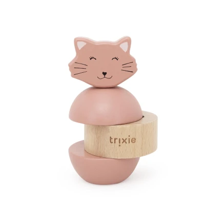 TRIXIE Drewniana układanka z grzechotką Kot Baby