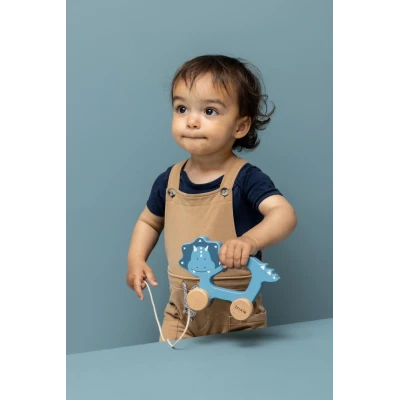 TRIXIE Drewniana zabawka do ciągnięcia Triceratops Baby
