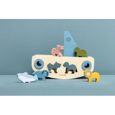 TRIXIE Drewniana łódka statek sorter Baby
