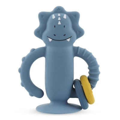 TRIXIE Silikonowa zabawka sensoryczna z przyssawką gryzak Triceratops Baby